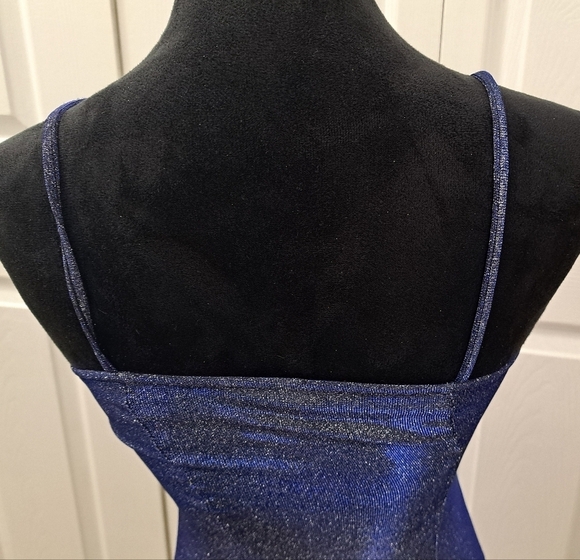 H&M Sparkly Blue Slip Dress. Size XS - Picture 8 of 9